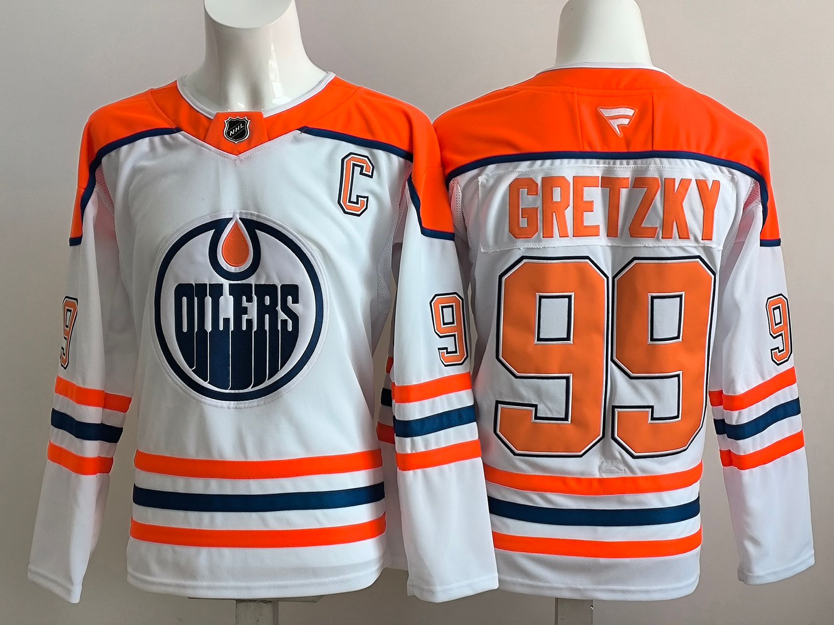 Men 2025 Edmonton Oilers 93 Gretzky White Throwback NHL Jersey style 01